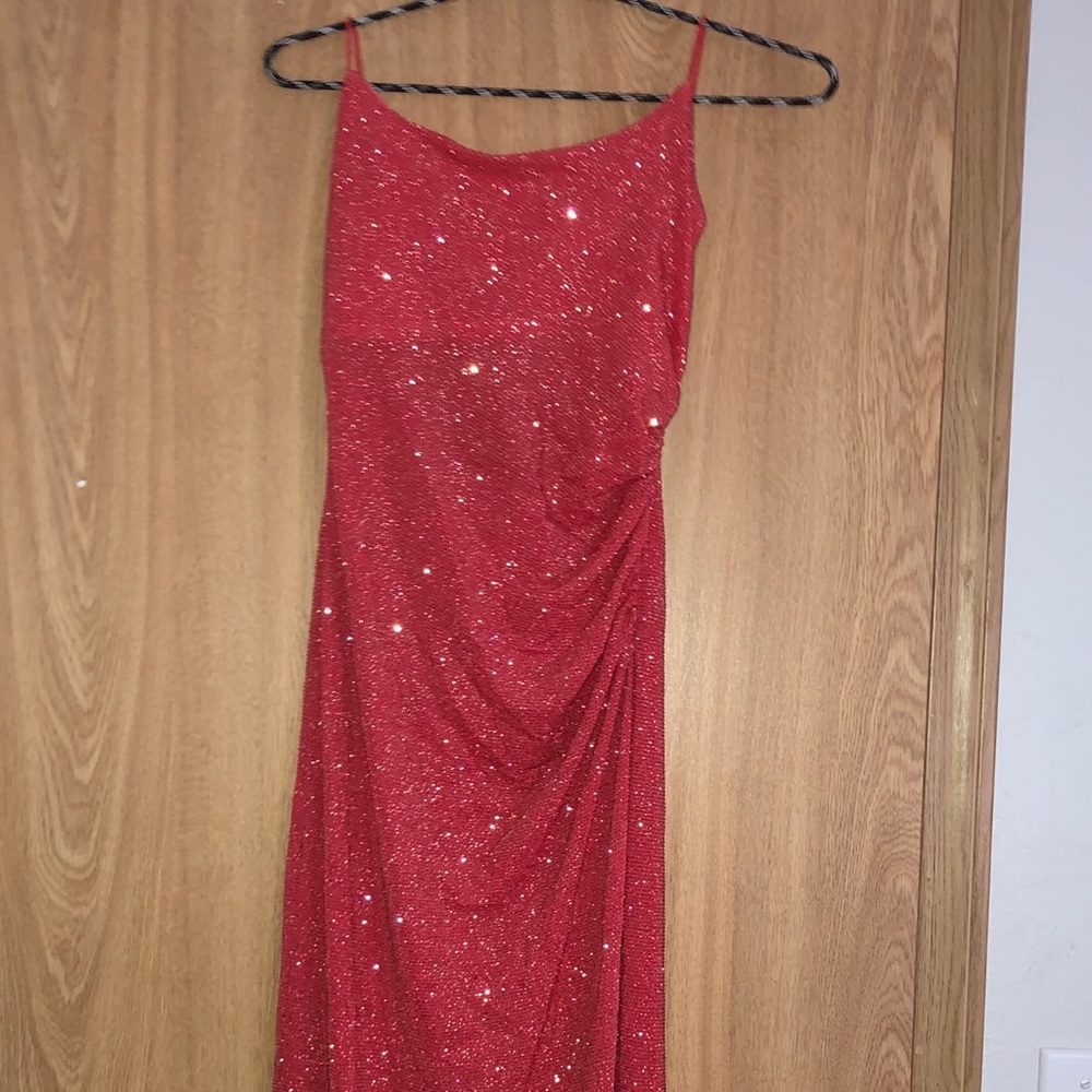 Sparkling red long prom/formal dress